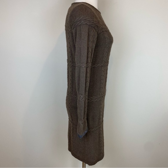 Barbour Etal Sweater Dress Winter Tartan Merino Wool/Cashmere Blend Size 6 Brown - Picture 10 of 14